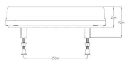 Rückleuchte LED 235 x 110 mm links