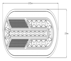 Rückleuchte LED 245 x 109 mm rechts / links