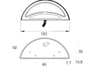 Kennzeichenleuchte LED PRO-REG 123 mm x 52 mm 24 V