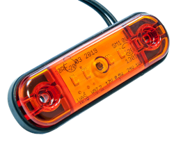 Seitenmarkierungsleuchte mit 5 LED's gelb 88x27 mm