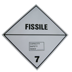 Gefahrzettel 250 x 250 mm Kl. 7E "SF"