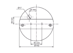 Rückleuchte rund Ø 140 mm 3-Kammer