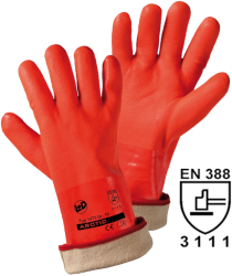 Arbeitshandschuh orange vollbeschichtet gefüttert