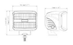 Arbeitsscheinwerfer LED 94 x 75 mm 12/24V 27W