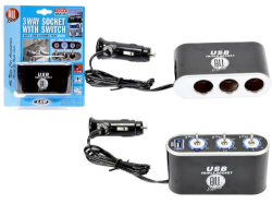 Verteilerdose 3er mit Schalter und USB