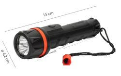 Taschenlampe Torcia LED gummiert
