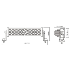 Arbeitsscheinwerfer LED "Light Bar" Länge 630 mm