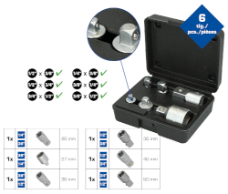 Adaptersatz 6-teilig im Koffer