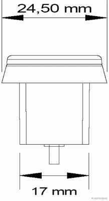 Begr.-Leuchte 81 mm x 24 mm LED POSIPOINT II