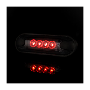 Schlussleuchte 4 LED's rot Graphitgehäuse 84x28 mm