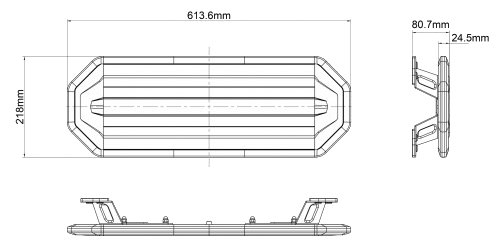 Warnblitzbalken LED 614 mm breit 12/24 V