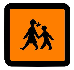 Schulbusschild 600 x 600 mm MAGNET