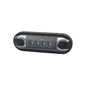 Begr.-Leuchte 4 LED's weiß Graphitgehäuse 84x28 mm