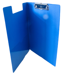 Schreibmappe A4 mit Klemme blau mit Deckel