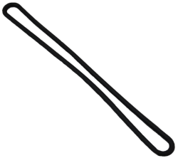 Gummispannring L=400 mm schwarz