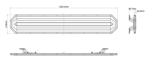 Warnblitzbalken LED 1223mm breit 12/24 V