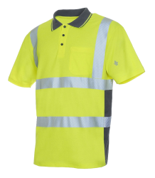 Warnschutz Polo-Shirt LeikaTex leuchtgelb S-4XL