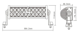Arbeitsscheinwerfer LED "Light Bar" Länge 864 mm