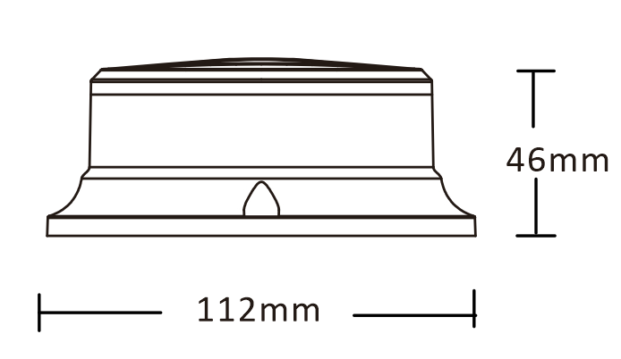 Blitz-Kennleuchte 12/24 V LED Magnet/Festaufbau