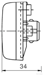 Seitenm.-Leuchte 110 mm x 50 mm Volvo