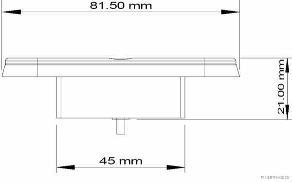 Begr.-Leuchte 81 mm x 24 mm LED POSIPOINT II