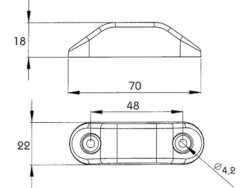 Schlussleuchte 70 x 22 mm LED 24V PRO-CAN