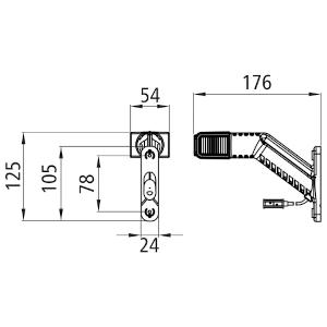 Umrissleuchte LED Superpoint IV links