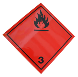 Gefahrzettel 100 x 100 mm KL. 3 "SF"