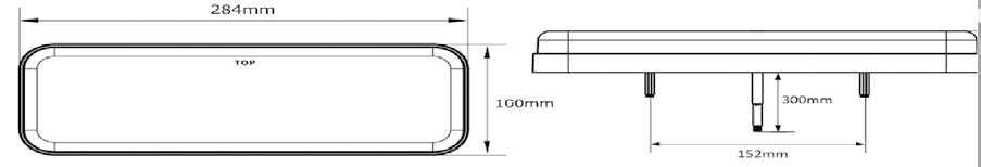 Rückleuchte LED 284 x 100 mm links