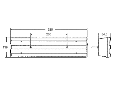 Rückleuchte 525 mm x 139 mm MB Actros links