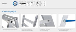 Leiter Stufen-Doppel-Stehleiter 2 x 10, fahrbar