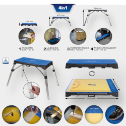 Werkbank 4in1 Universal Tragkraft max. 150 kg
