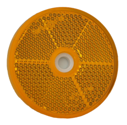 Rückstrahler Ø 60 mm gelb